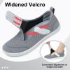 LeIsfIt Womens Wide Toe Box Shoes Adjustable Diabetic Walking Shoes Breathable Barefoot Zero Drop Sneakers for Arthritis Edema Swollen Feet Grey Size 6.5 view 4
