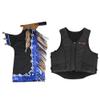 HILASON Western Horse Bull Riding Safety Leather Protective Vest & Rodeo Chaps Combo view 1
