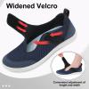 LeIsfIt Womens Wide Toe Box Shoes Adjustable Diabetic Walking Shoes Breathable Barefoot Zero Drop Sneakers for Arthritis Edema Swollen Feet Navy Size 11 view 3