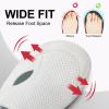 LeIsfIt Womens Wide Adjustable Diabetic Walking Shoes Breathable Zero Drop Wide Width Arthritis Edema Barefoot Shoes White Size 9 view 2