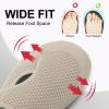 LeIsfIt Womens Wide Barefoot Walking Shoes Adjustable Diabetic Shoes for Arthritis Edema Swollen Feet Zero Drop Sole Taupe Size 8.5 view 2