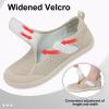 LeIsfIt Womens Wide Barefoot Walking Shoes Adjustable Diabetic Shoes for Arthritis Edema Swollen Feet Zero Drop Sole Taupe Size 8.5 view 4