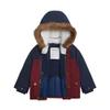 Carter's Baby Boys Warm Winter Parka Hooded Jacket, Navy, 12 Months view 2