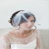 HUFFA Elegant Ivory Birdcage Veil with Crystal Comb - Perfect for Weddings and Special Occasions(Ivory) view 2