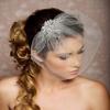HUFFA Elegant Ivory Birdcage Veil with Crystal Comb - Perfect for Weddings and Special Occasions(Ivory) view 3