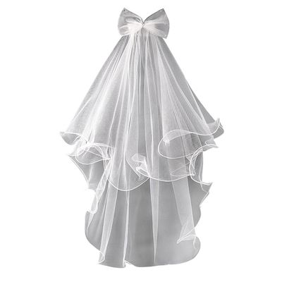 hokojix Wedding Veil for Kids with Comb Communion Veil Tulle Veils Wedding Hair Accessories 2 Short Length