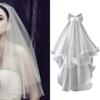 hokojix Wedding Veil for Kids with Comb Communion Veil Tulle Veils Wedding Hair Accessories 2 Short Length view 2
