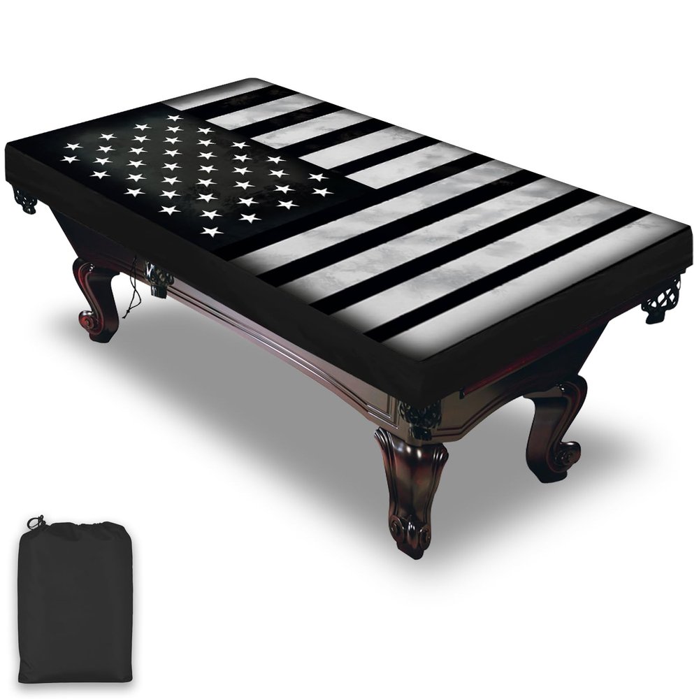 BUAEL Pool Table Cover, Waterproof & Dustproof Outdoor/Indoor Pool Table AccessoriesBilliards Accessories Polyester Taffeta Cloth Table (9ft)