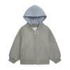 Carter's Boys Midweight Quilted Bomber Jacket with Sweatshirt-style Hood, Green, 4 view 1