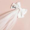 hokojix Delicate Bride Layer Veil Headpieces with Ribbon Bowknot Veil Wedding Party Bride Veil Festival Photography Veil view 2