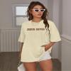Women Christian Shirt Oversized Funny Saying Religious Shirts Jesus Tee Top Short Sleeve(Apricot, X-Large) view 4