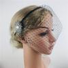 HUFFA Black Birdcage Veil For Women Delicate Sun Style Shiny Rhinestones Headband Voile Wedding Accessories view 4