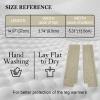 UAMOEI Knit Leg Warmers Girls Winter Long Socks for Women Leg Warmer Socks Thick Ankle Warmers Boots Long Leg Warmer (Flaxen, 37cm/14.57in) view 4