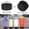 2Pcs Silicone Boot Sleeve for Stanley IceFlow Fast Flow Water Bottle 24oz,Silicone Boot Bumper for Stanley Quencher 40oz,for IceFlow 20oz 30oz,for Quick Flip GO 24oz BottleThickened (Black) view 4