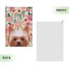 Xsovgoi Yorkshire Dogs Floral Boho Flowers Waffle Golf Towels (24"X16") for Golf Bag with Hook and Loop Fastener view 2