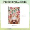 Xsovgoi Yorkshire Dogs Floral Boho Flowers Waffle Golf Towels (24"X16") for Golf Bag with Hook and Loop Fastener view 4
