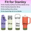 2Pcs Silicone Boot Sleeve for Stanley IceFlow Fast Flow Water Bottle 24oz,Silicone Boot Bumper for Stanley Quencher 40oz,for IceFlow 20oz 30oz,for Quick Flip GO 24oz BottleThickened (Military Green) view 2
