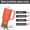 2Pcs Silicone Boot Sleeve for Stanley IceFlow Fast Flow Water Bottle 24oz,Silicone Boot Bumper for Stanley Quencher 40oz,for IceFlow 20oz 30oz,for Quick Flip GO 24oz BottleThickened (Military Green) view 3
