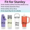 2Pcs Silicone Boot Sleeve for Stanley IceFlow Fast Flow Water Bottle 24oz,Silicone Boot Bumper for Stanley Quencher 40oz,for IceFlow 20oz 30oz,for Quick Flip GO 24oz BottleThickened (White) view 2