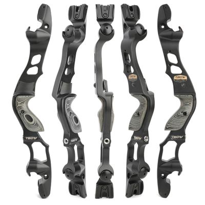 19" ILF Recurve Bow Riser Aluminum Right Hand Riser fit for All ILF Limbs American Hunting Bow Handle for Archery Bow Hunting Targeting (Black)