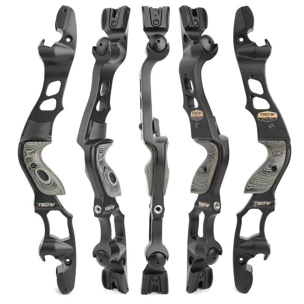 19" ILF Recurve Bow Riser Aluminum Right Hand Riser fit for All ILF Limbs American Hunting Bow Handle for Archery Bow Hunting Targeting (Black)