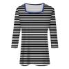 3/4 Length Sleeve Womens Tops,Striped Basic Tshirts Shirts Fall 2024 Gym Blouse Plus Size Athletic Tunic Top view 2