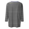 3/4 Length Sleeve Womens Tops,Striped Basic Tshirts Shirts Fall 2024 Gym Blouse Plus Size Athletic Tunic Top view 3