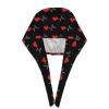 ECG Heart Heartbeat Cardiogram EKG Medical Valentine Day Working Cap Scrub Cap with Sweatband Adjustable Unisex Women Tie Back Hat Nurse Surgical Caps view 3