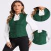 Allegra K Vintage Suit Waistcoat for Women's Gothic Blazer Sleeveless Steampunk Jacquard Dressy Vest Large Green view 2