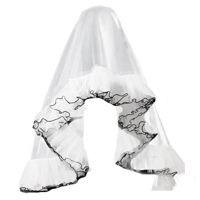 hokojix Bride Veil Ruffled Veil Head Covering Wedding Hair Wedding Veil Headscarf Mantilla Veil