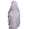 PTILSERY Bridal Veil Bride Elaborate Pearls 3D Flower Short Bachelorette Party Bride Veil Party Head Scarf view 1