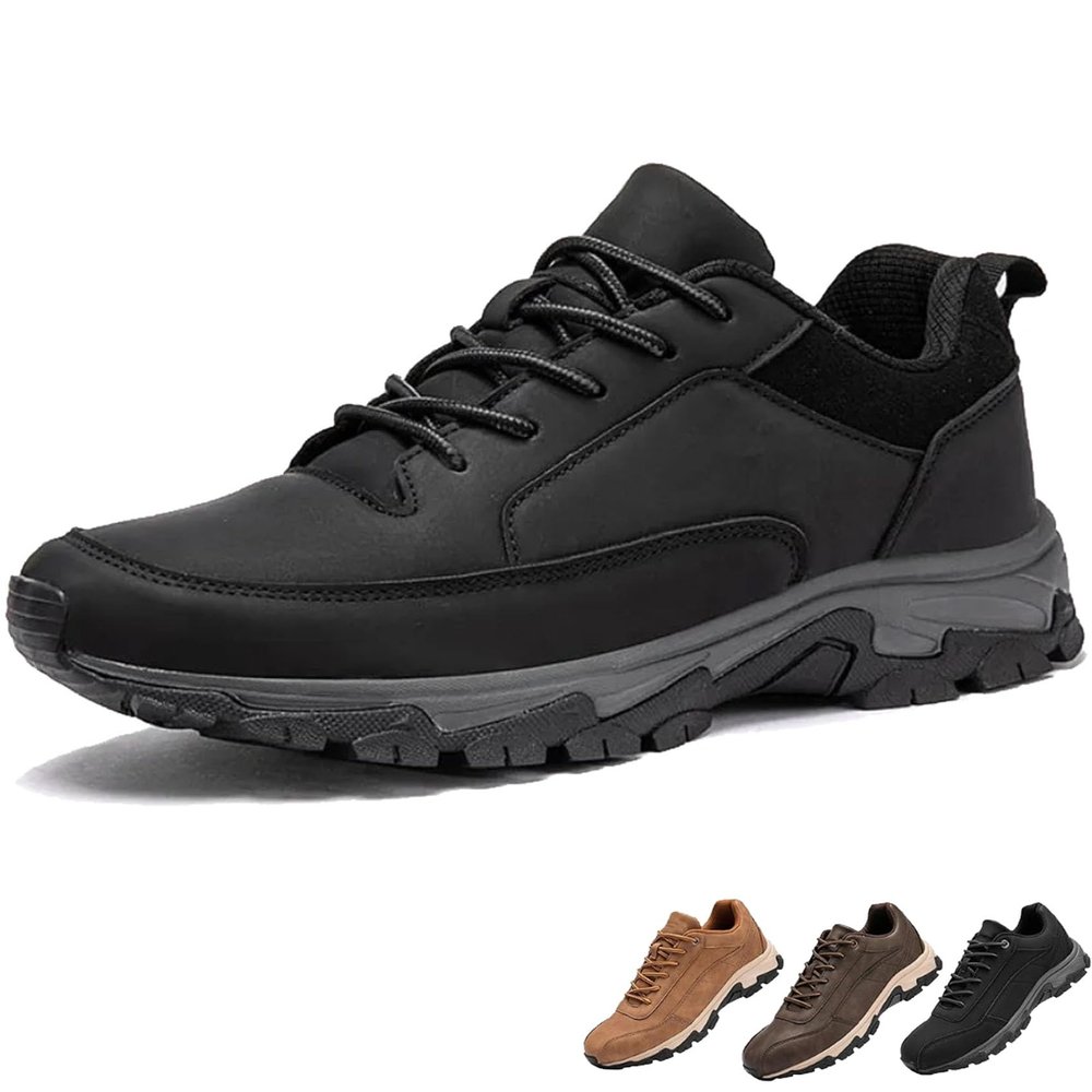 Bestofoot Mens Shoes,Bestofoot Orthopedic Mens Sneakers,Men's Comfortable Lightweight Shoe with Arch Support (Black,43)