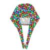 Colorful Tablets and Pills Working Cap Scrub Cap with Sweatband Adjustable Unisex Women Tie Back Hat Nurse Surgical Caps view 3