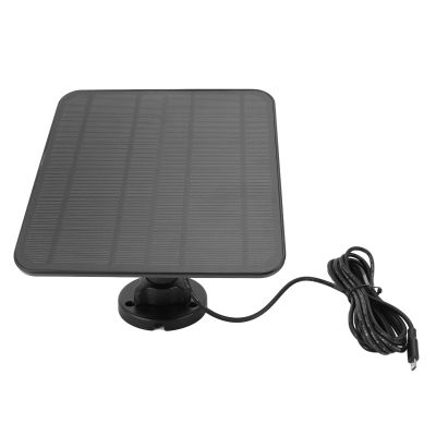 5W Camera Solar Panel, 6V Type C Port Solar Panel Charger for Camera,9.8ft Cable, 360 Rotatable Bracket, IP65 Water for Security Camera