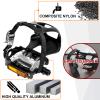 BUCKLOS White Bike Pedals with Toe Cages and Straps with Single Lock on Bike Handlebar Grips Foam Silicone Sponge Handle Bar view 4