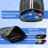 BROTOU Soccer Bags, Football Backpack, Volleyball Bag, Drawstring Backpack with Ball and Shoe Compartment, Football bags for Equipment Swim Gym Bag (Dark Gray) view 2