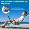 BOHEMIABY Beach Chair Cup Holder Attachment with Insulated Sleeve & 5 Pockets, Adjustable Armrest Organizer Caddy for Lawn Chairs, Camping, Stadium, Office (Grey) view 2