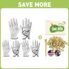FINGER TEN Mens All Premium Soft Cabretta Leather Tour Fit Grip Left Hand Lh Bamboo Golf Tees Wood 2 3/4 3 1/4 Inch Wooden Tee Color Bulk view 1