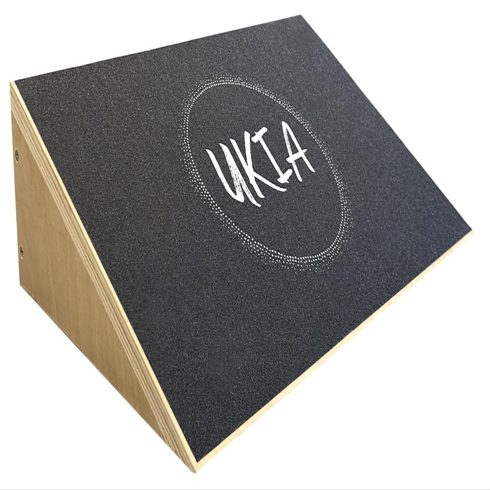 UKIA Slant Board for Squats - Slant Board Squat Wedge for Calf Stretching - Non-Slip 25 Degree Incline Knees Over Toes Weightlifting Equipment to Improve Athletic Performance