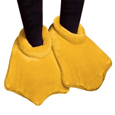 BXT Funny Duck Feet House Slippers for Women Men Cute Fluffy Novelty Claw Paw Animal Indoor Home Shoes for Cosplay, Halloween (yellow)