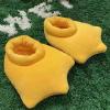 BXT Funny Duck Feet House Slippers for Women Men Cute Fluffy Novelty Claw Paw Animal Indoor Home Shoes for Cosplay, Halloween (yellow) view 3
