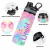 MyPupSocks Personalized Butterfly Water Bottle for Girl, Cute Girls Water Bottles with Name, Waterbottle Customize for Mom Daughter Granddaughter Birthday Wedding Christmas Anniversary view 2