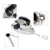 316 Stainless Steel Bimini Top Ball Deck Hinge, Heavy Duty Removable Pin Side Mount Marine Hinge view 4