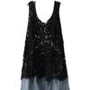 LIXINGHEITANG Women Spring Crochet Camisole Bohemian Out Collar Knitted Vest Casual Loose Sleeveless Top s1 Black8 M view 3