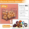 ENWINDXS Indoor Balls Display Stand Ball Storage Cage with Wheels, Large Capacity Ball Cart/Sports Equipment Organizer, for Garage School, Heavy Duty Stainless Steel Basketball Rack(120x90x80 cm) view 4