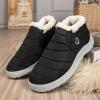 Men's Snow Boots, Warm Cozy Non-Slip Ankle Boots Plush Comfy Outdoor Hiking Shoes Lined Trekking Shoes, Winter (Black,12.5) view 2