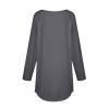 Prime Big Deal Days October 8-9 Crew Sweatshirt High Neck Long Sleeve Top Plus Size Blouses and Tops for Work Long Sleeve Tunics for Women Women's Tunics Work Blouse 2-Dark Gray 3X-Large view 3