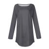 Prime Big Deal Days October 8-9 Crew Sweatshirt High Neck Long Sleeve Top Plus Size Blouses and Tops for Work Long Sleeve Tunics for Women Women's Tunics Work Blouse 2-Dark Gray 3X-Large view 4