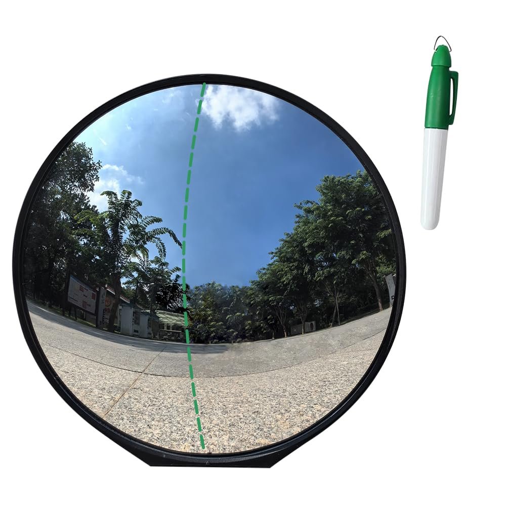 Scott Edward 12 Inches/30cm Diameter Golf Convex Mirror Swing Training Mirror for Swing Trainer, Golf Practice Mirror Stepless Angle Adjustable Shatter Resistant Mirror Foldable Stand