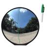 Scott Edward 12 Inches/30cm Diameter Golf Convex Mirror Swing Training Mirror for Swing Trainer, Golf Practice Mirror Stepless Angle Adjustable Shatter Resistant Mirror Foldable Stand view 1